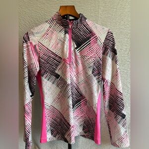 Tail White Label Pink and Black Striped Top